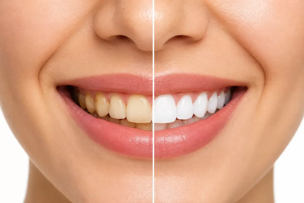 Before and After Teeth Whitening Smile